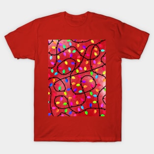 Christmas Lights Red T-Shirt